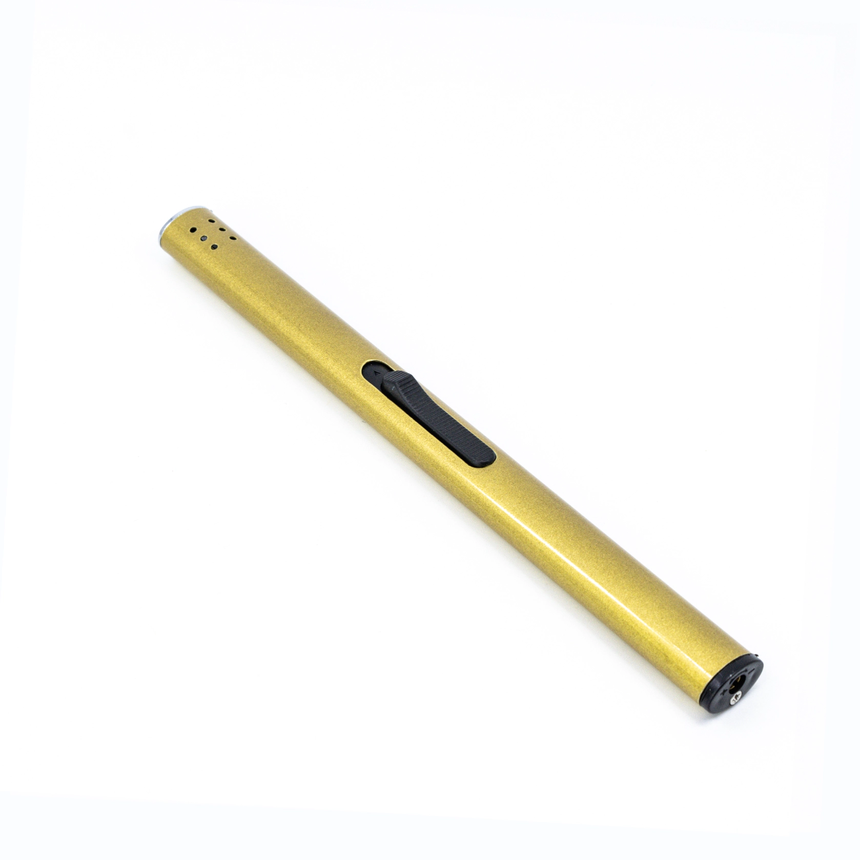 flameless metallic lighter in gold finish