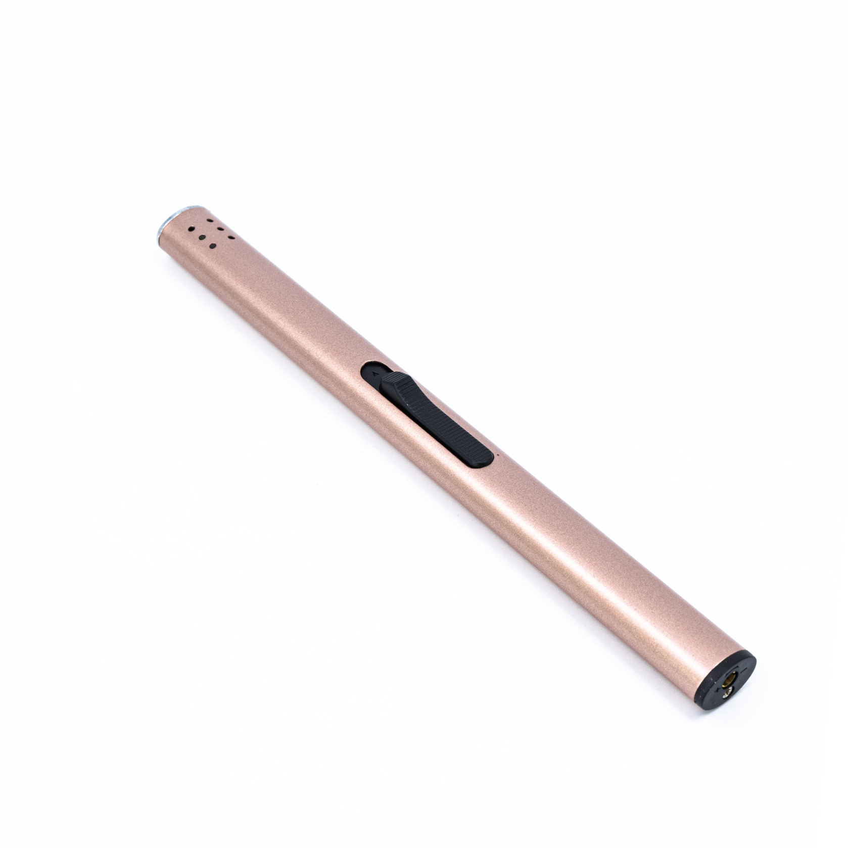 flameless metallic lighter in rose gold finish