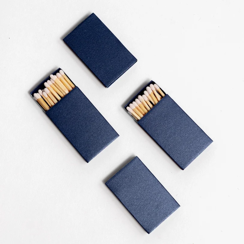 navy blue box of matches