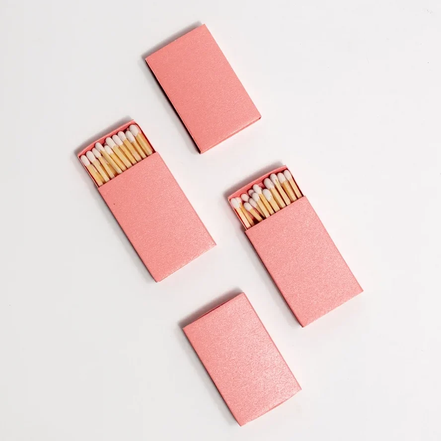 peach pink box of matches