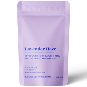 medium pouch of lavender scented wax melts light purple