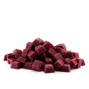 pile of dark red wax melts