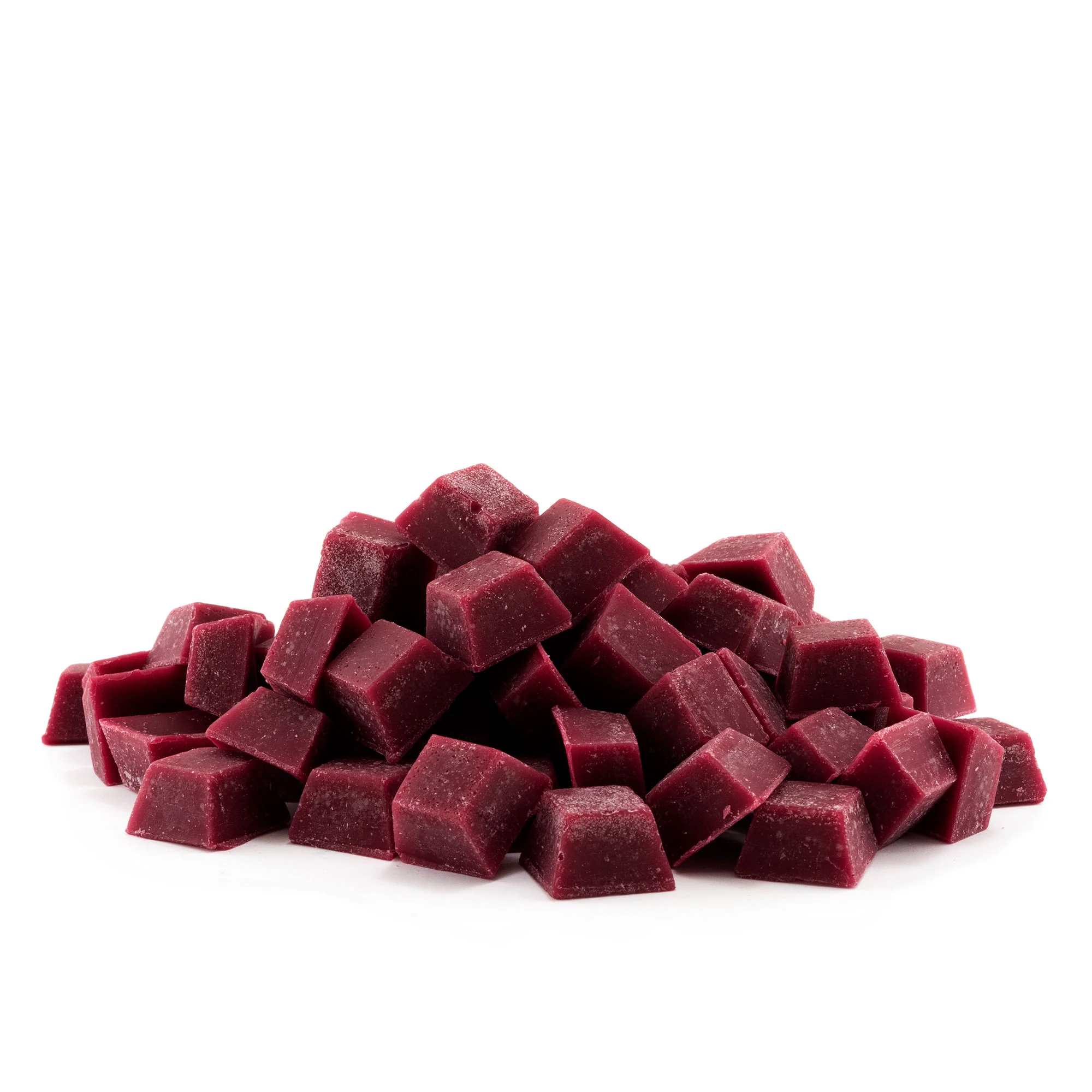 pile of dark red wax melts