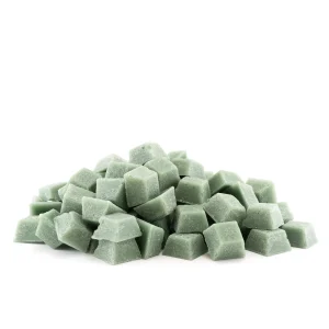 pile of sage green wax melts